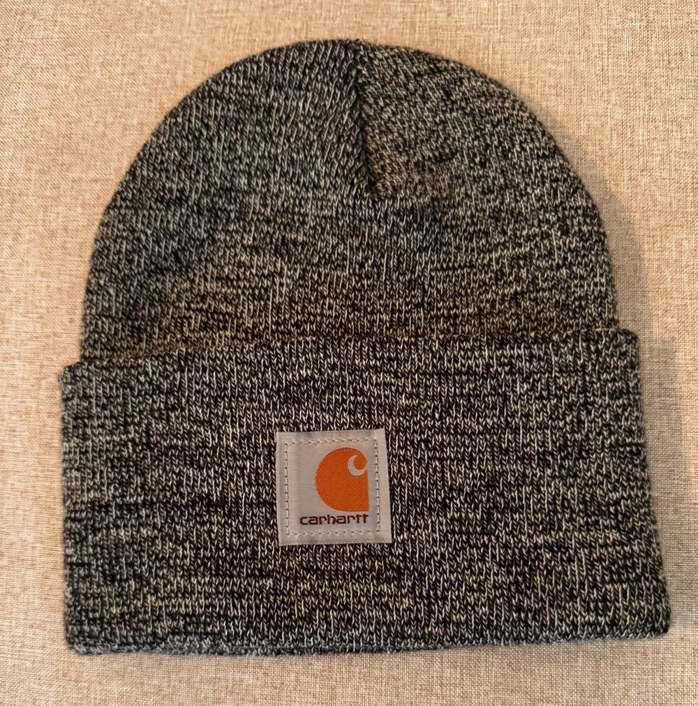 Carhartt A18 Gray Heather Acrylic Watch Hat Beanie OS Adult Workwear USA Marled